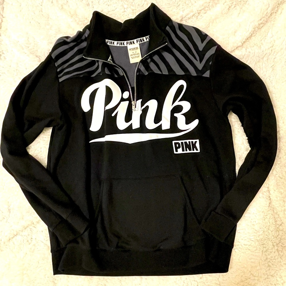 PINK 1/4 zip pull over